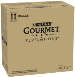 Gourmet 48x57g Gourmet Revelations Fine Cuts csirke & lazac nedves macskatáp