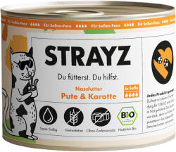 STRAYZ 6x200g STRAYZ BIO nedves macskatáp - Bio pulyka és bio sárgarépa szószban