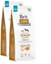 Brit Care Dog Grain-free Senior & Light Salmon & Potato kutyatáp 2x1kg