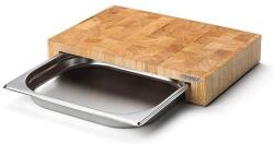Continenta Tocător de bucătărie cu bol 39x27 cm ficus de cauciuc Continenta C4026 (GG137) Tocator
