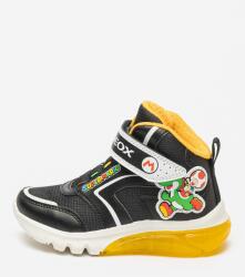 GEOX Geox, Ciberdron tépőzáras sneaker, Fekete, Sáfránysárga, Fehér, 34 EU (J46LBJ054FUC0054-34)