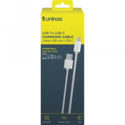 Uniross USB - USB-C kábel, 2m, Charge + Sync (UCA005) (UCA005)