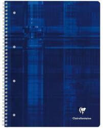 Clairefontaine spirál füzet, A4, színes szegély, négyzetrácsos, 80 lap, kék