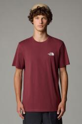 The North Face The North Face, Kerek nyakú pamuttartalmú póló, Bordó, S (NF0A87NG0VO1-S)