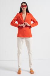 United Colors of Benetton United Colors of Benetton, Pamuttartalmú blézer hajtókás gallérral, Mandarinszín, 44 (28MVDW01T-3T5-44)