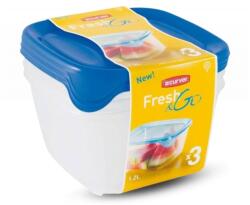 Keter Fresh & Go szögletes ételtartó doboz szett 3 x 1, 2L (182220)