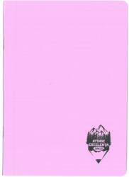 DACO Caiet A5 48 file DACO, coperta plastic, 70 g/mp, dictando, Mov pastel (CT549DR/MOVPASTEL)