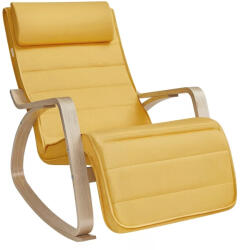 SONGMICS Hintaszék, nyírfából készült pihenő fotel, 5 pozícióban állítható lábrésszel, 150kg (LYY010Y01)