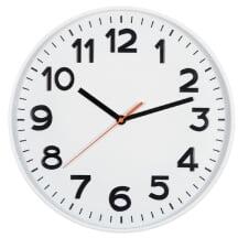 Somogyi Elektronic fali óra, üveg előlap, kontrasztos, jól leolvasható számlap, 1xAA elem tápellátás, átmérő 300mm (AWC300WH) (AWC300WH)