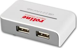 Roline 4 Port USB Kombinált Hub Fehér