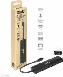 Club 3D CLUB3D Dokkoló Állomás És Port Replikátor USB 3.2 Gen 1 3.1 Gen 1 Type-C Fekete