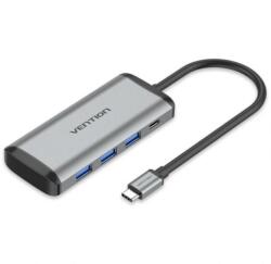 Vention USB Type-C HUB + TF/SD Olvasó 3 Port