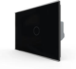 LIVOLO Intrerupator Simplu cu Touch LIVOLO din Sticla Standard Italian - Serie Noua Negru (VL-FC1-2G-3B)