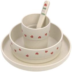 Lässig Dish Set PP/Cellulose Happy Rascals Heart lavender