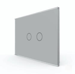 LIVOLO Intrerupator Dublu cu Touch din Sticla LIVOLO - Standard Italian Gri (VL-FC2-2G-3I)