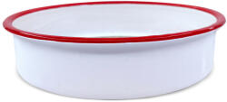 Voltz Tava de copt rotunda Oliver Voltz OV51222KR30, 30x8 cm, Otel emailat, Alb/Rosu (OV51222KR30)