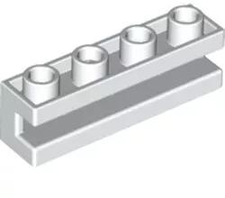 LEGO® 2653c1 - LEGO fehér kocka 1 x 4 méretű, oldalán végig bevágva (2653c1)