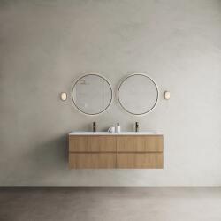 MARMY CODE 140x46x50 DUPLA függesztett alsószekrény, 4 fiók, laminált (mosdó nélkül) Honey Oak 20 40 24 14 00 85 (20 40 24 14 00 85)