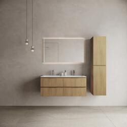 MARMY CODE 120x46x50 DUPLA függesztett alsószekrény, 4 fiók, laminált (mosdó nélkül) Honey Oak 20 40 24 12 00 85 (20 40 24 12 00 85)