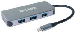D-Link dokkoló állomás és port replikátor Vezetékes USB C-típus Szürke