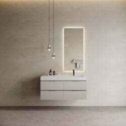 MARMY CODE 120x46x50 JOBBOS függesztett alsószekrény, 4 fiók, laminált (mosdó nélkül) Light Taupe 20 40 24 12 12 75 (20 40 24 12 12 75)