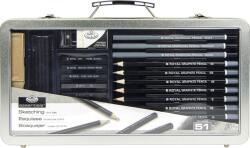 Royal & Langnickel Sketching Large Window Tin Művész ceruza készlet Graphite 51 pcs (RSET-ART2802)