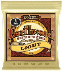 Ernie Ball 3004 Earthwood 3-Pack Akusztikus gitárhúrok (P03004)