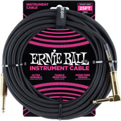 Ernie Ball P06058 Black 7, 5 m Egyenes - Pipa Hangszerkábel (P06058)