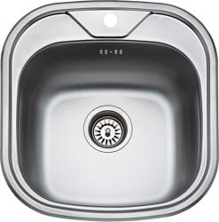 DONAU DE 109 Mosogatótálca - 460x480 mm, 1 Medence, Komplett 3 1/2" Szifoncsomaggal, Szürke