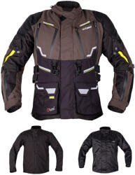 W-Tec Motoros kabát W-TEC Daimick, AirVent rendszer, CE protektorok, visionight fényvisszaverő elemek, rugalmas bordázott panelek bővített XL fekete-szürke (28555-XL-P)