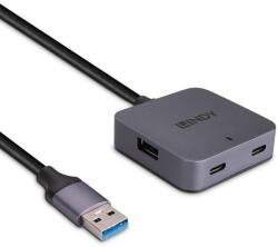 Lindy hálózati csatlakozó USB 3.2 Gen 1 3.1 Gen 1 Type-A 5000 Mbit/s Fekete, Szürke