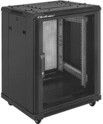 Qoltec 54519 19" Álló rack szekrény 15U 600x600mm - Fekete (54519) (54519)