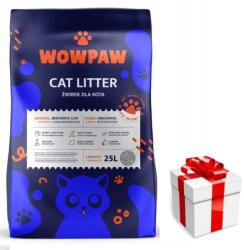  WowPaw WOW PAW Bentonit alom - szagtalan macskáknak 25L + Ingyenes Meglepetés Macskának