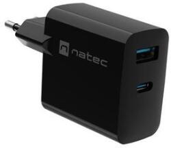 NATEC Ribera GaN 65W USB-A USB-C fekete (NUC-2145)