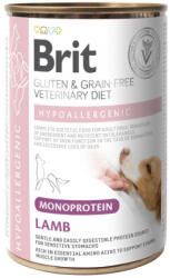 Brit Hrana umeda hipoalergenica pentru caini Brit Grain Free VD Hypoallergenic, miel, 400 g