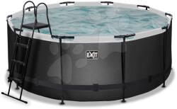 EXIT Toys Medence vízforgatóval Black Leather pool Exit Toys kerek acél medencekeret 360*122 cm fekete 6 évtől (ET30221220)