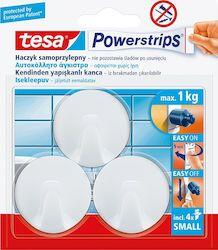 Tesa POWERSTRIPS® Ragasztó kampó kicsi kerek Fehér (57577-00100-00) (57577-00100-00)