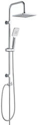 Diplon BGQ1614 króm zuhanyszett, szögletes alakú esőztetővel és zuhanyfejjel (BGQ1614)