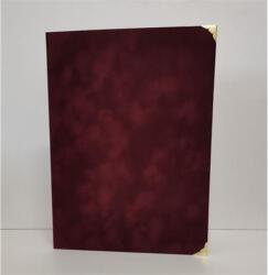  Oklevéltartó, A4, exkluzív, 4 fém sarokkal, bordó (5999105017141) - iconink