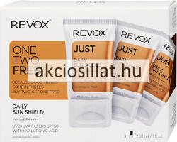 Revox Just Daily Sun Shield fényvédő arckrém csomag 3 x 30 ml