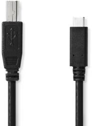 Nedis Cablu-imprimanta-USB-2.0-USB-C-tata-USB-B-tata, -1m, -negru, -Nedis (CCGL60650BK10)