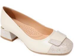 Pulso női blokk sarkú bézs körömcipő AF1429-18353 07555