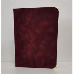  Oklevéltartó, A4, exkluzív, 4 fém sarokkal, bordó (5999105017141) - mystock