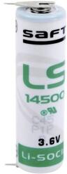Saft AA lítium ceruzaelem, forrasztható, 3, 6V 2600 mAh, forrfüles, 14, 5 x 50 mm, Saft LS145002PF