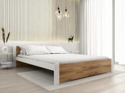  IKAROS ágy 180 x 200 cm, tölgy artisan/fehér Ágyrács: Léces ágyrács, Matrac: Sommera 18 cm matrac