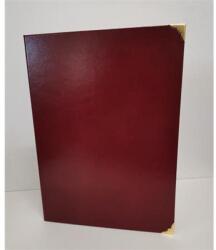  Oklevéltartó, A4, exkluzív, műbőr, 4 fém sarokkal, bordó (5999105017158) - mystock