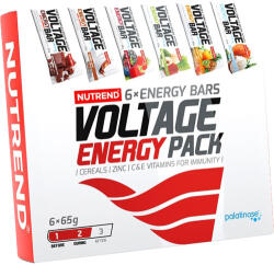 Nutrend Voltage Energy Bar Pack 6 x 65 g, amestec de arome