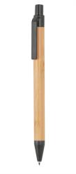  Golyóstoll búzaszalma-bambusz golyóstoll fekete klipsz, kék írásszin (1321103)