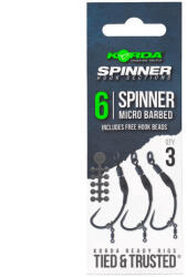 Korda Spinner Hook Sections 6 Füles, Szakállas Bojlis Horog 3db (KRR032)
