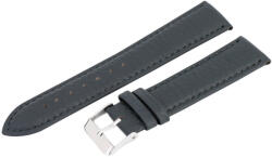  Karóra bőrszíj, varrott és bélelt dizájn, sötétszürke színű, mérete 75+115 mm / 20 mm (6407-0)